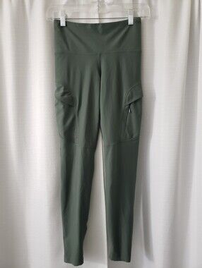 Small Old Navy Active Powersoft Sage Green High Rise Full Length Leggings Go Dry